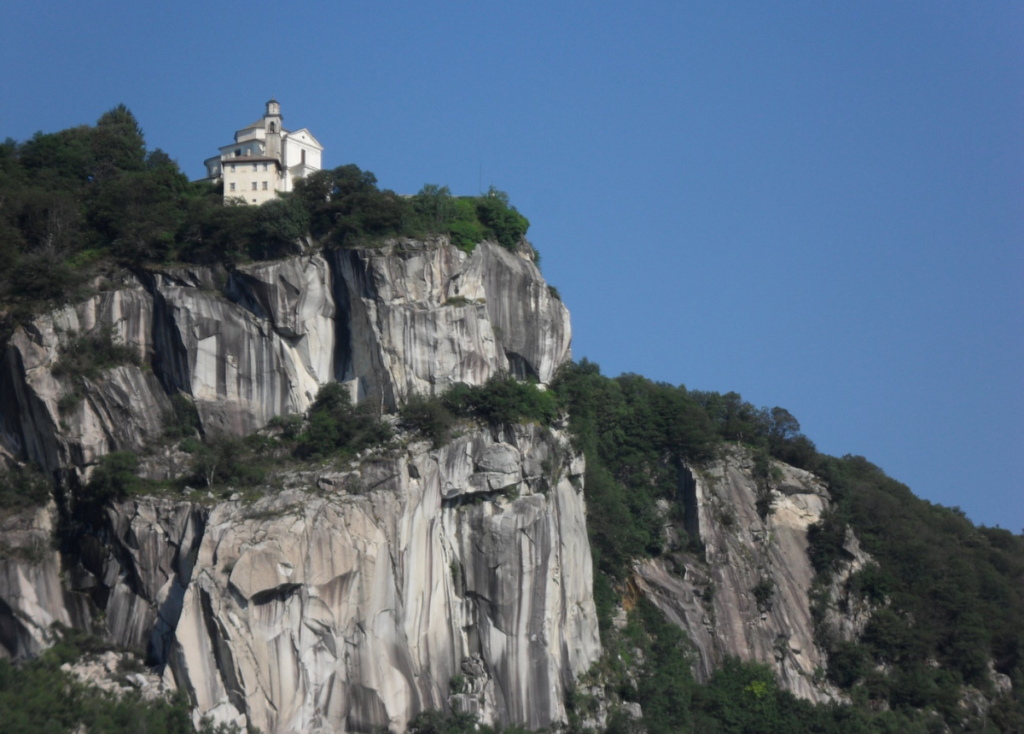 Madonna del Sasso sanctuary overlooking Lake Orta