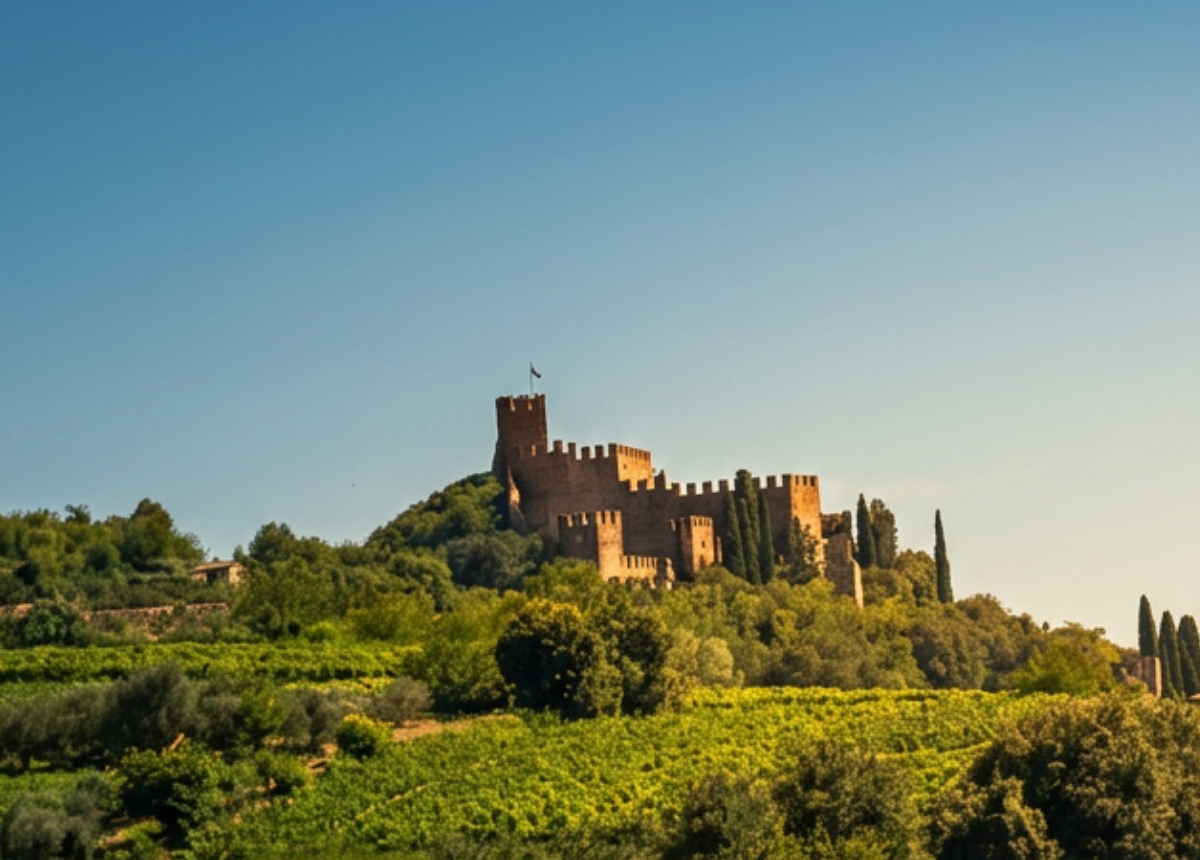 Soave Castle and vineyards in Veneto