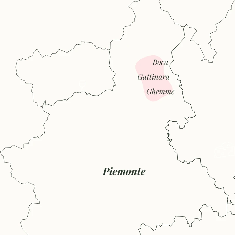 Nebbiolo vineyards in Alto Piemonte