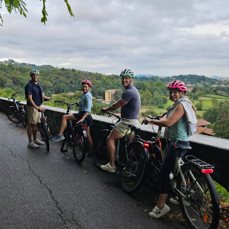 Panoramic view during the Bergamo e-bike experience